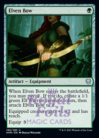 Elven Bow 4x FOIL KHM MTG Kaldheim Uncommon MINT green artifact