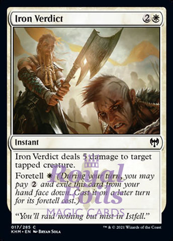Iron Verdict 4x FOIL KHM MTG Kaldheim Common MINT white