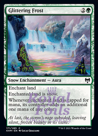 Glittering Frost 4x FOIL KHM MTG Kaldheim Common MINT green