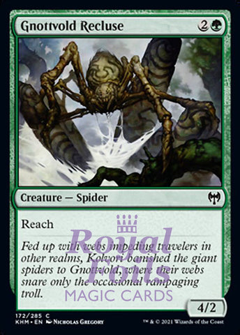 Gnottvold Recluse 4x FOIL KHM MTG Kaldheim Common MINT green