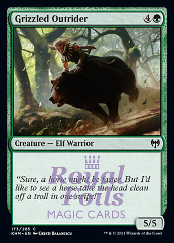 Grizzled Outrider 4x FOIL KHM MTG Kaldheim Common MINT green