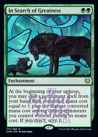 In Search of Greatness 2x FOIL KHM MTG Kaldheim Rare MINT green
