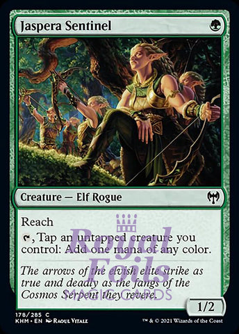 Jaspera Sentinel 4x FOIL KHM MTG Kaldheim Common MINT green