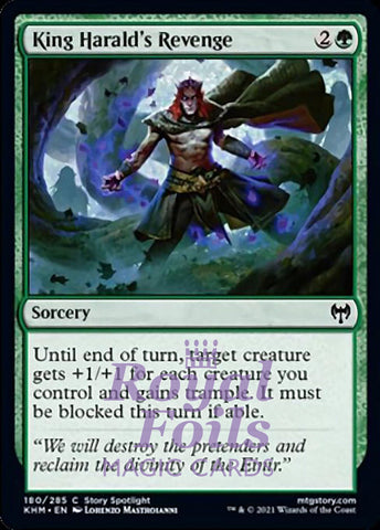 King Harald's Revenge 4x FOIL KHM MTG Kaldheim Common MINT green