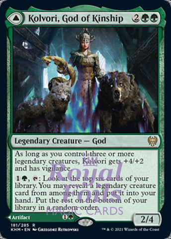 Kolvori, God of Kinship // Ringhart Crest 2x FOIL KHM MTG Kaldheim Rare MINT green