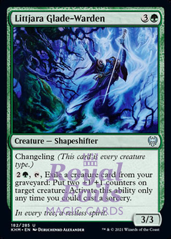 Littjara Glade-Warden 4x FOIL KHM MTG Kaldheim Uncommon MINT green