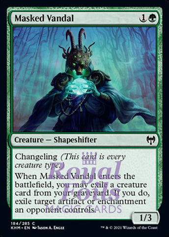 Masked Vandal 1x FOIL KHM MTG Kaldheim Common MINT green
