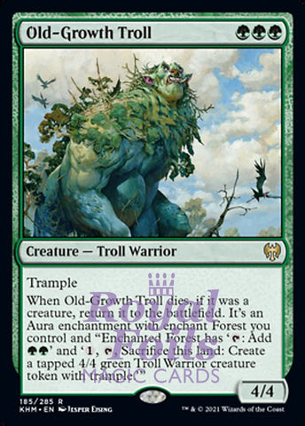 **1x FOIL Old-Growth Troll** KHM MTG Kaldheim Rare MINT green