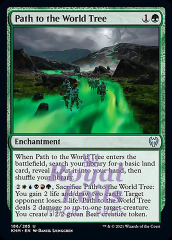 Path to the World Tree 4x FOIL KHM MTG Kaldheim Uncommon MINT green