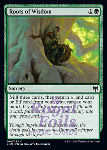 **4x FOIL Roots of Wisdom** KHM MTG Kaldheim Common MINT green