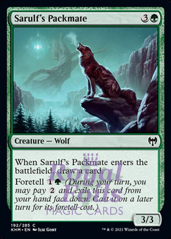 Sarulf's Packmate 4x FOIL KHM MTG Kaldheim Common MINT green