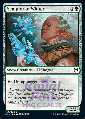 **4x FOIL Sculptor of Winter** KHM MTG Kaldheim Common MINT green