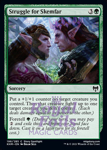 Struggle for Skemfar 4x FOIL KHM MTG Kaldheim Common MINT green