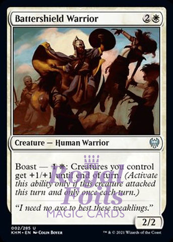 Battershield Warrior 4x FOIL KHM MTG Kaldheim Uncommon MINT white