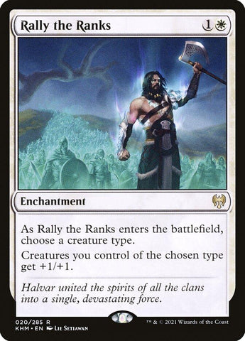 Rally the Ranks 2x FOIL KHM MTG Kaldheim Rare MINT white