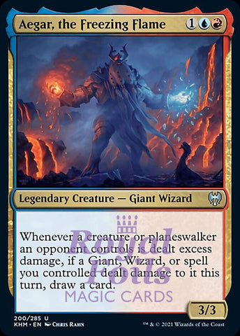 Aegar, the Freezing Flame 4x FOIL KHM MTG Kaldheim Uncommon MINT blue red