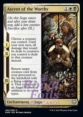 Ascent of the Worthy 4x FOIL KHM MTG Kaldheim Uncommon MINT white black