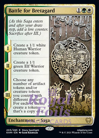 Battle for Bretagard 2x FOIL KHM MTG Kaldheim Rare MINT green white