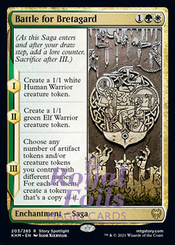 **2x FOIL Battle for Bretagard** KHM MTG Kaldheim Rare MINT green white