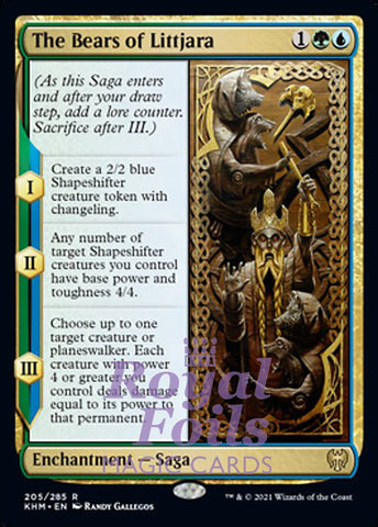 The Bears of Littjara 2x FOIL KHM MTG Kaldheim Rare MINT green blue
