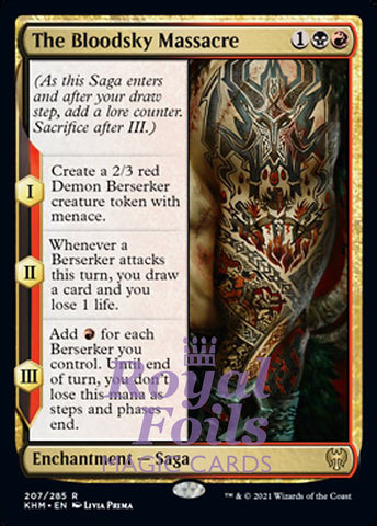 The Bloodsky Massacre 2x FOIL KHM MTG Kaldheim Rare MINT black red