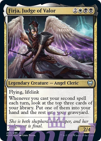Firja, Judge of Valor 4x FOIL KHM MTG Kaldheim Uncommon MINT white black