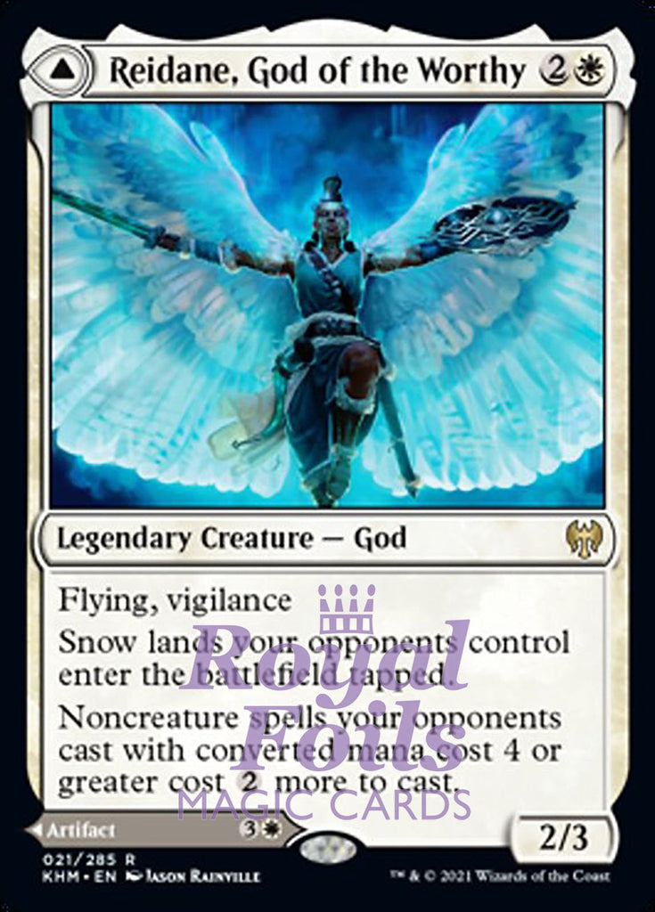 Reidane, God of the Worthy // Valkmira 2x FOIL KHM MTG Kaldheim Rare MINT white