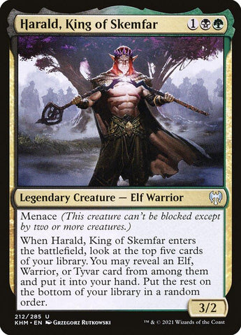 Harald, King of Skemfar 4x FOIL KHM MTG Kaldheim Uncommon MINT black green