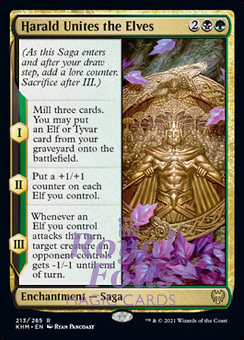Harald Unites the Elves 2x FOIL KHM MTG Kaldheim Rare MINT black green