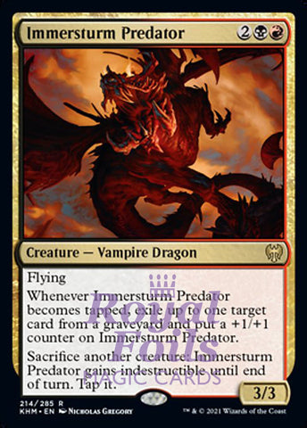 Immersturm Predator 2x FOIL KHM MTG Kaldheim Rare MINT black red