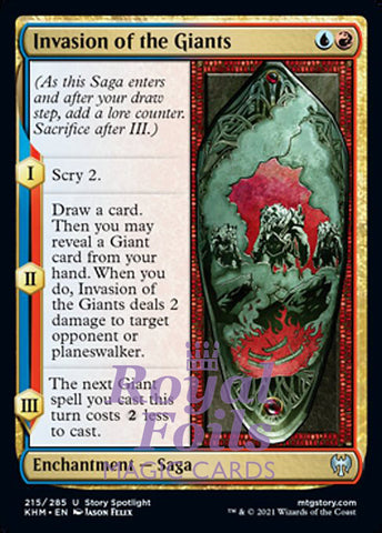 Invasion of the Giants 4x FOIL KHM MTG Kaldheim Uncommon MINT blue red