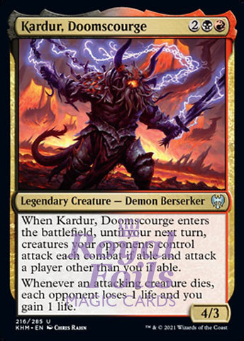 Kardur, Doomscourge 2x FOIL KHM MTG Kaldheim Uncommon MINT black red