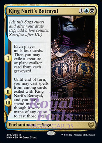 **2x FOIL King Narfi's Betrayal** KHM MTG Kaldheim Rare MINT blue black