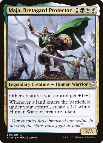 Maja, Bretagard Protector 2x FOIL KHM MTG Kaldheim Uncommon MINT green white
