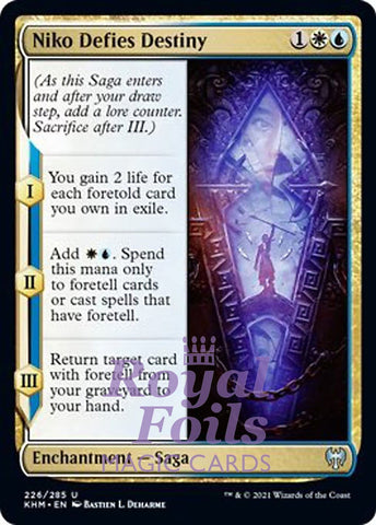 Niko Defies Destiny 4x FOIL KHM MTG Kaldheim Uncommon MINT white blue