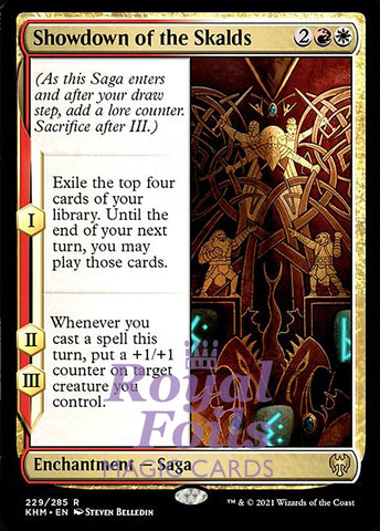 Showdown of the Skalds 1x FOIL KHM MTG Kaldheim Rare MINT red white