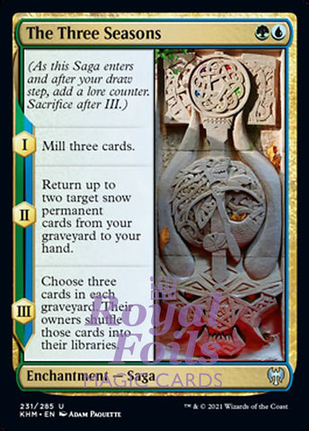 The Three Seasons 4x FOIL KHM MTG Kaldheim Uncommon MINT blue green