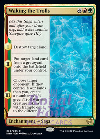 Waking the Trolls 2x FOIL KHM MTG Kaldheim Rare MINT red green