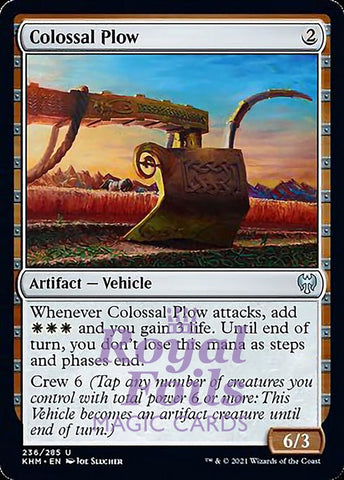 Colossal Plow 4x FOIL KHM MTG Kaldheim Uncommon MINT artifact