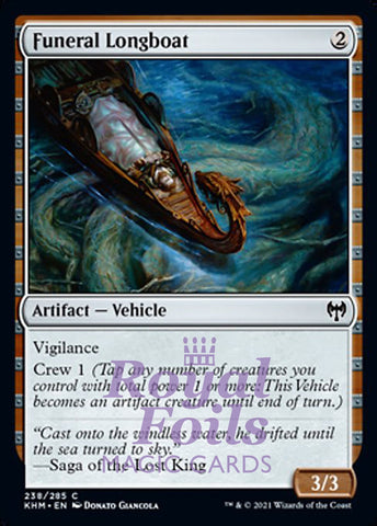 Funeral Longboat 4x FOIL KHM MTG Kaldheim Common MINT artifact