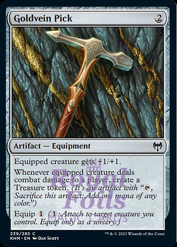 Goldvein Pick 4x FOIL KHM MTG Kaldheim Common MINT artifact
