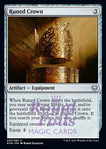 Runed Crown 4x FOIL KHM MTG Kaldheim Uncommon MINT artifact