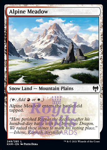 Alpine Meadow 4x FOIL KHM MTG Kaldheim Common MINT red white land