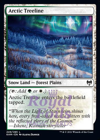 Arctic Treeline 4x FOIL KHM MTG Kaldheim Common MINT green white land