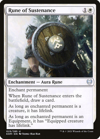 Rune of Sustenance 2x FOIL KHM MTG Kaldheim Uncommon MINT white