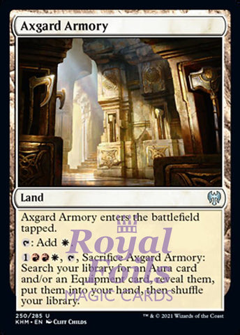 Axgard Armory 2x FOIL KHM MTG Kaldheim Uncommon MINT red white land