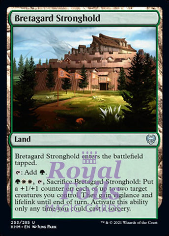 **4x FOIL Bretagard Stronghold** KHM MTG Kaldheim Uncommon MINT green white land