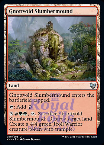 Gnottvold Slumbermound 4x FOIL KHM MTG Kaldheim Uncommon MINT red green land