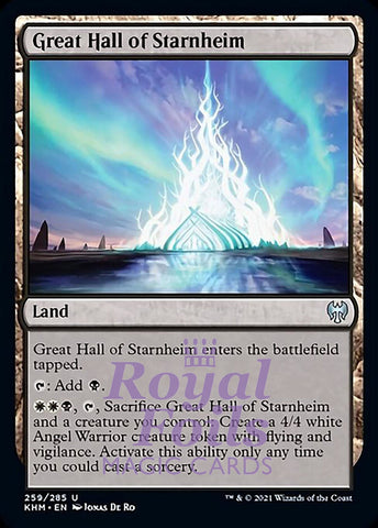 Great Hall of Starnheim 4x FOIL KHM MTG Kaldheim Uncommon MINT black land