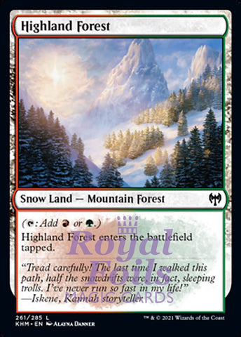 Highland Forest 4x FOIL KHM MTG Kaldheim Common MINT red green
